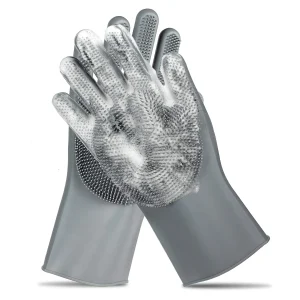 Dog Grooming Gloves with Silicone Nubs – Deshedding, Massaging & Bathing Tool