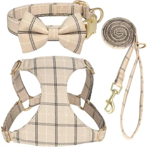 Cute Extra Small Dog Harness Collar and Leash Set