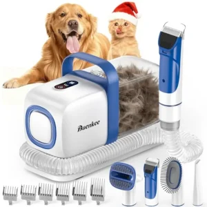 Dog Grooming Kit with Vacuum Pet Hair Clipper and Shedding Brush