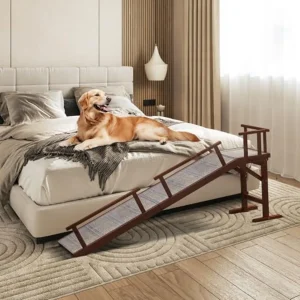 Wooden Dog Ramp for Bed