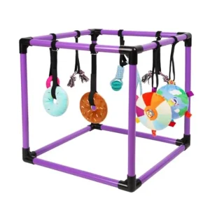 Puppy Play Gym - Small Dogs Play Gym with 8 Hanging Toys